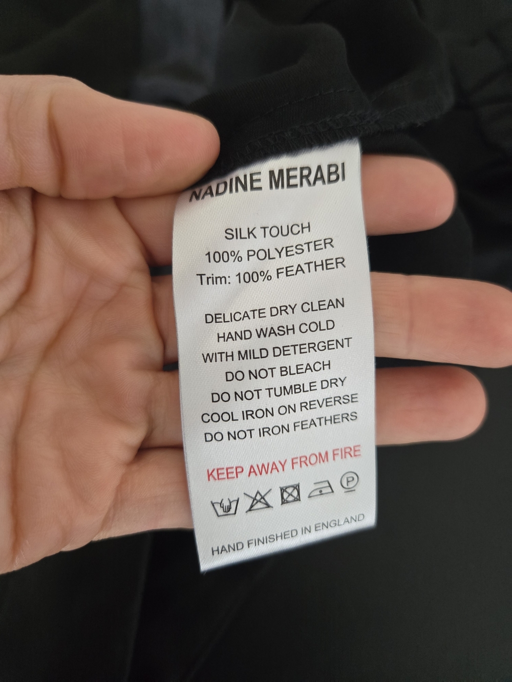 Nadine Merabi Darcie Black Satin Feather Trim Pants Size XXL - Picture 12 of 13